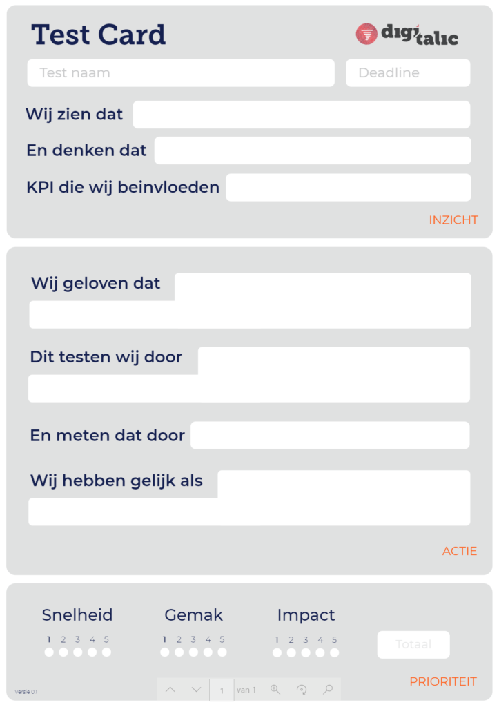 Growth marketing test card